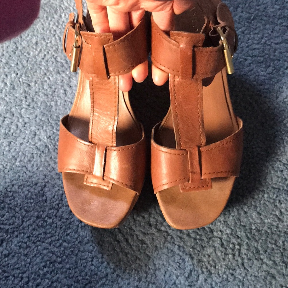 Cork Wedged Sandals